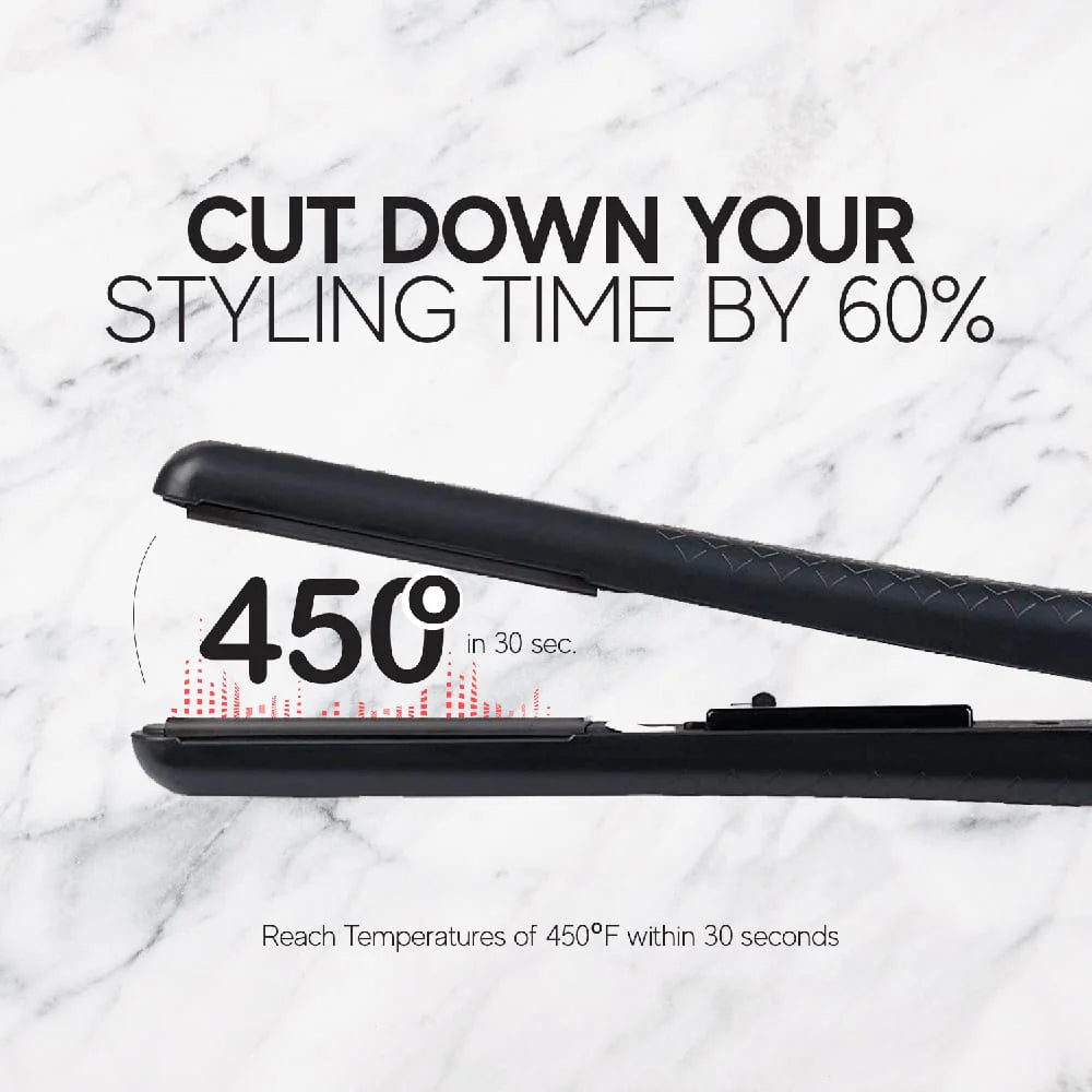 Original Ceramic Iron|Hair Straightener Curler 2 in 1|450° 1.25 Inch