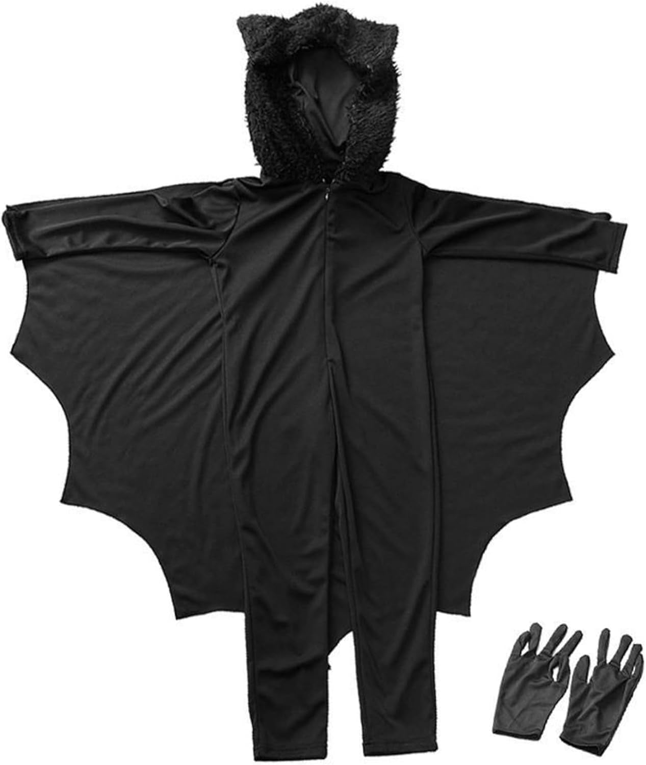 Halloween Costume Bat Costume for Kids 5-6 Years Old Costume Kids Hooded Bat Breathable Integrated Zipper Halloween Costumes