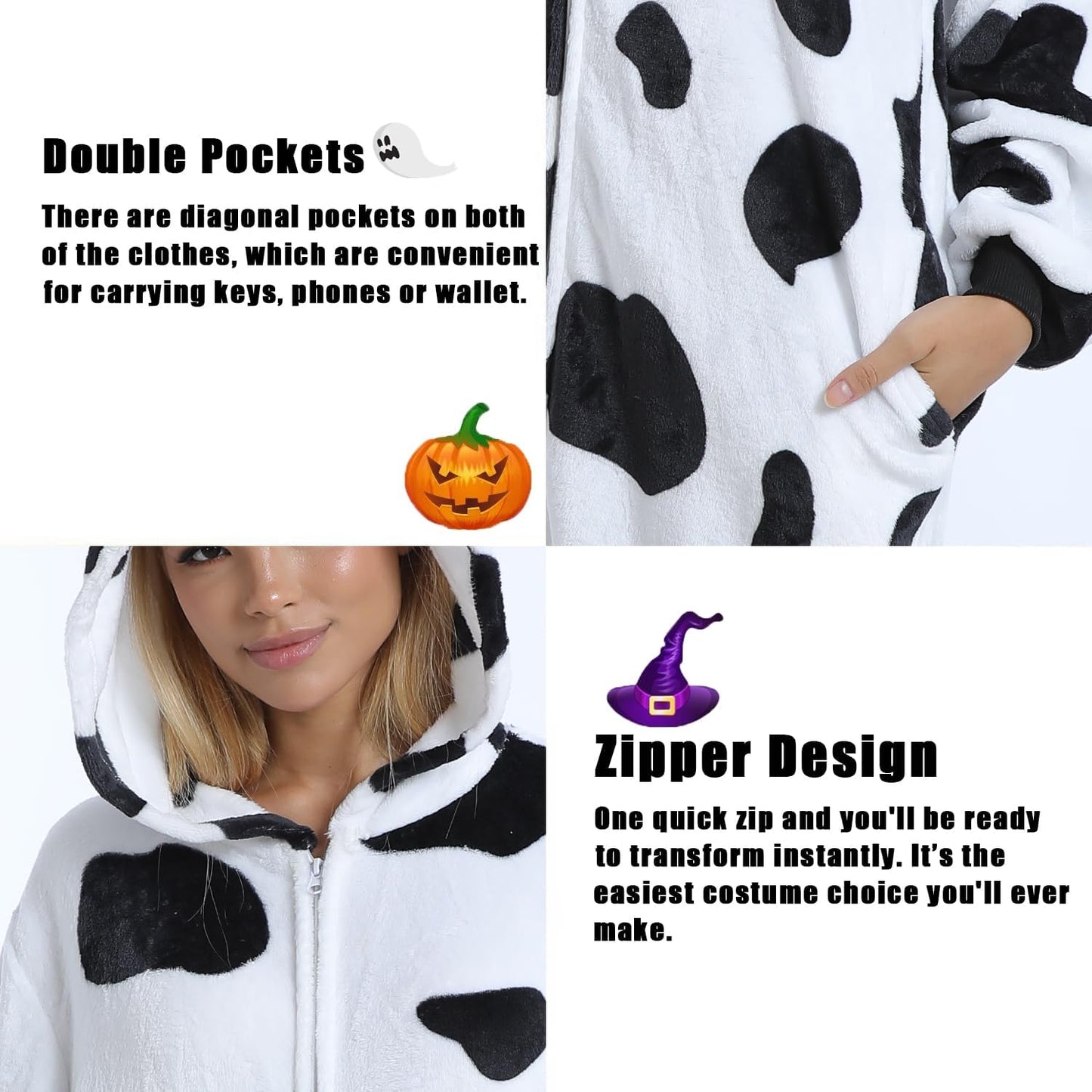 Kids Onesie Pajamas Animal One Piece Costume Halloween Cosplay for Boys Girls Family