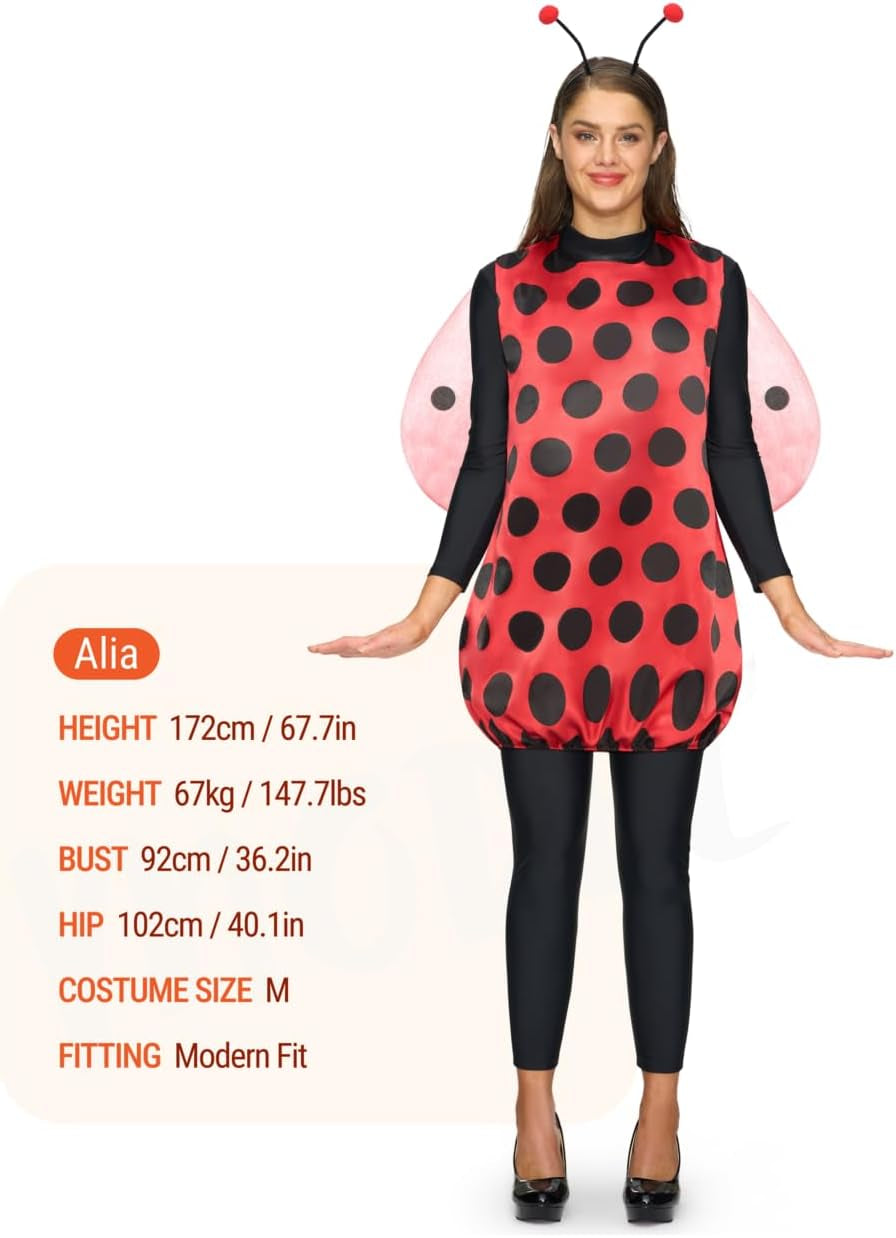 Halloween Lady Bug Costume Women Costumes Wings Headband Halloween Dress Cosplay Party Events