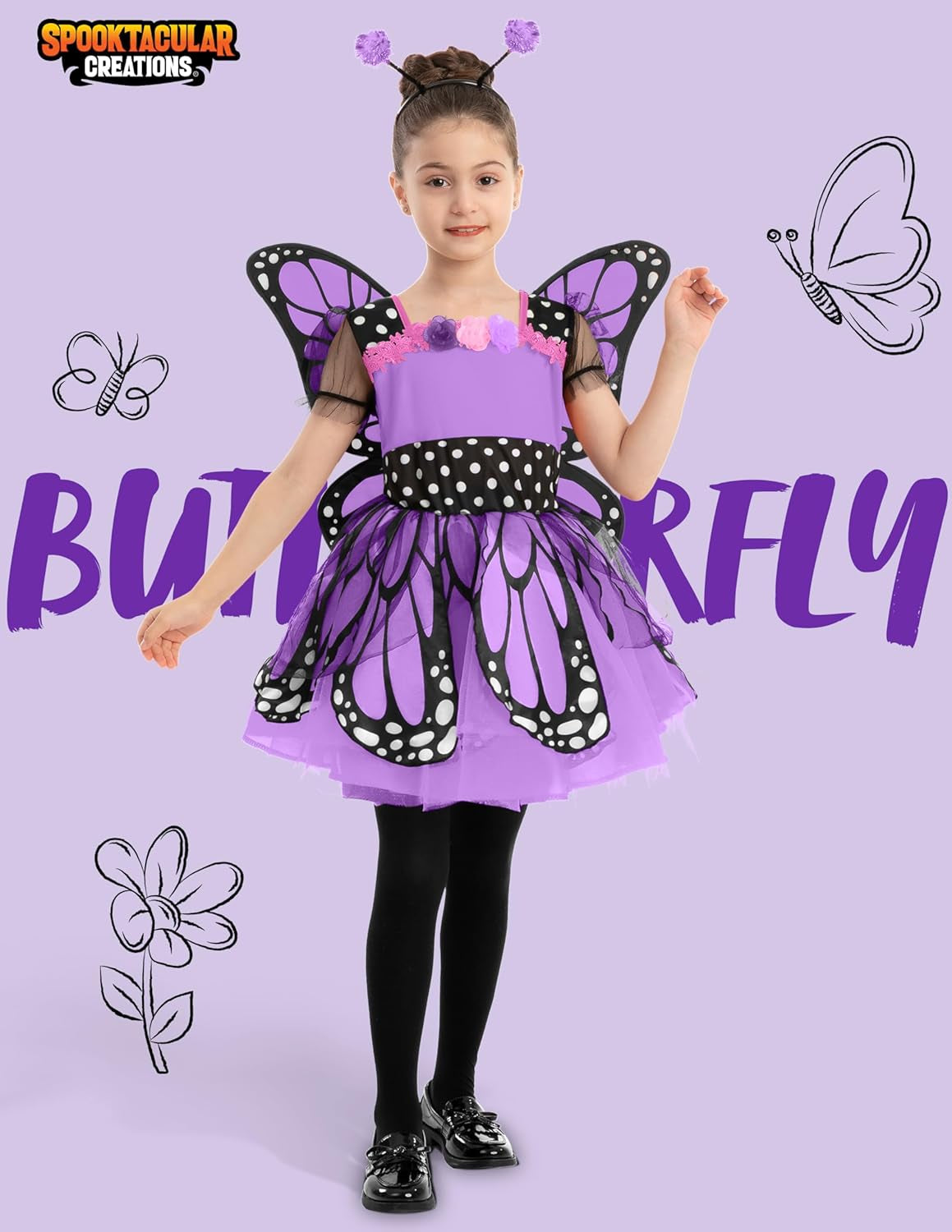 Unique Fantasy Monarch Butterfly Costume for Kids Halloween