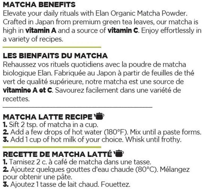 Organic Japanese Matcha Green Tea Powder, Non-Gmo, Vegan, Gluten-Free, Kosher 250G