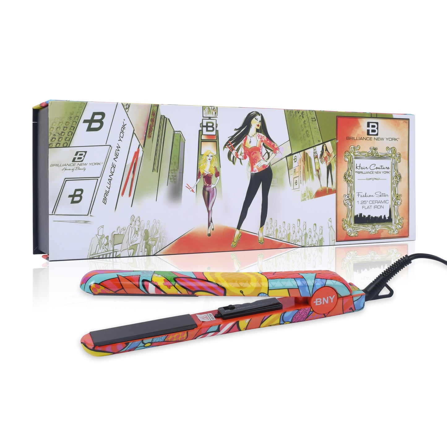Original Ceramic Iron|Hair Straightener Curler 2 in 1|450° 1.25 Inch