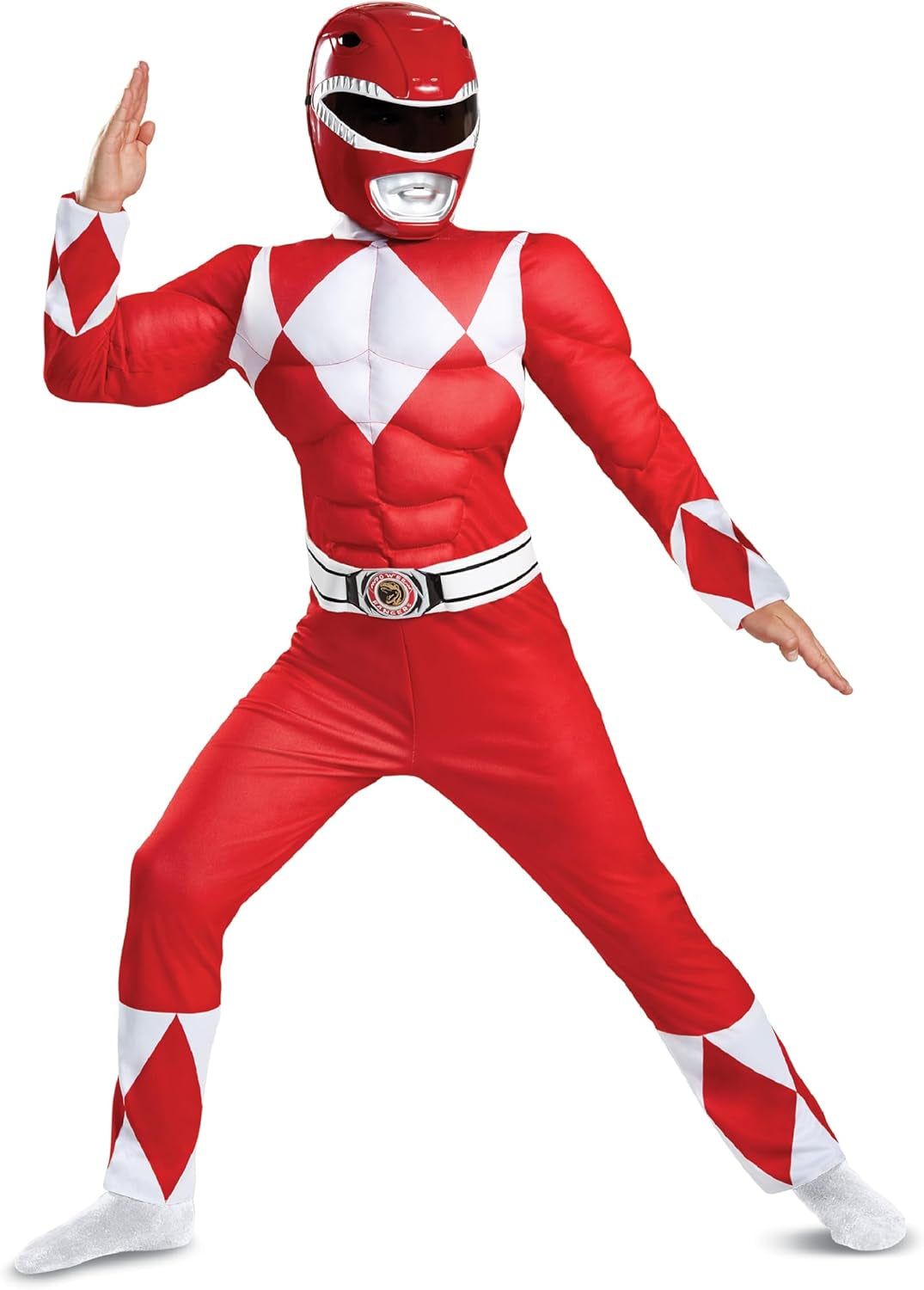 Ranger Classic Muscle Child Costume, Red, Size/(4-6)