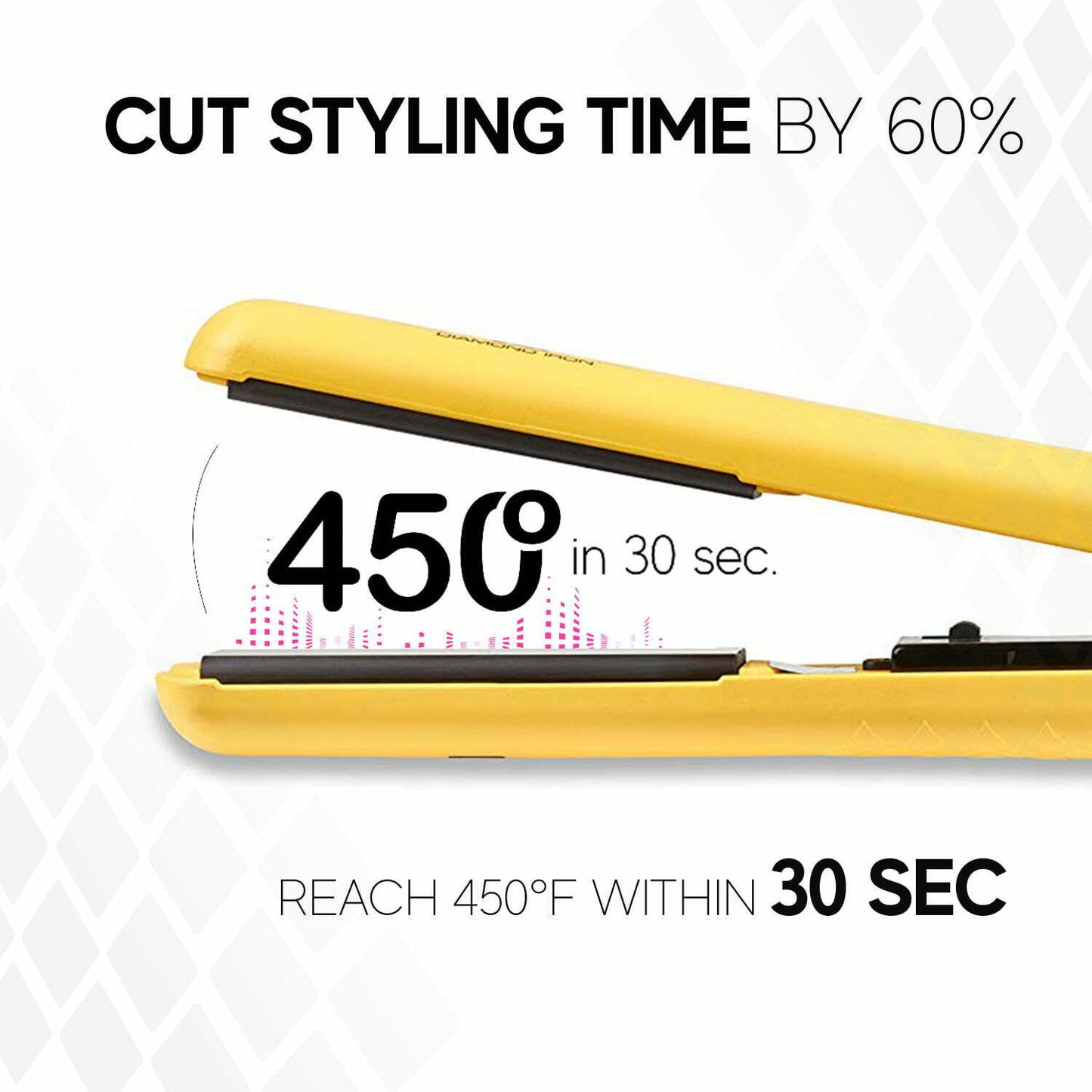 Original Ceramic Iron|Hair Straightener Curler 2 in 1|450° 1.25 Inch