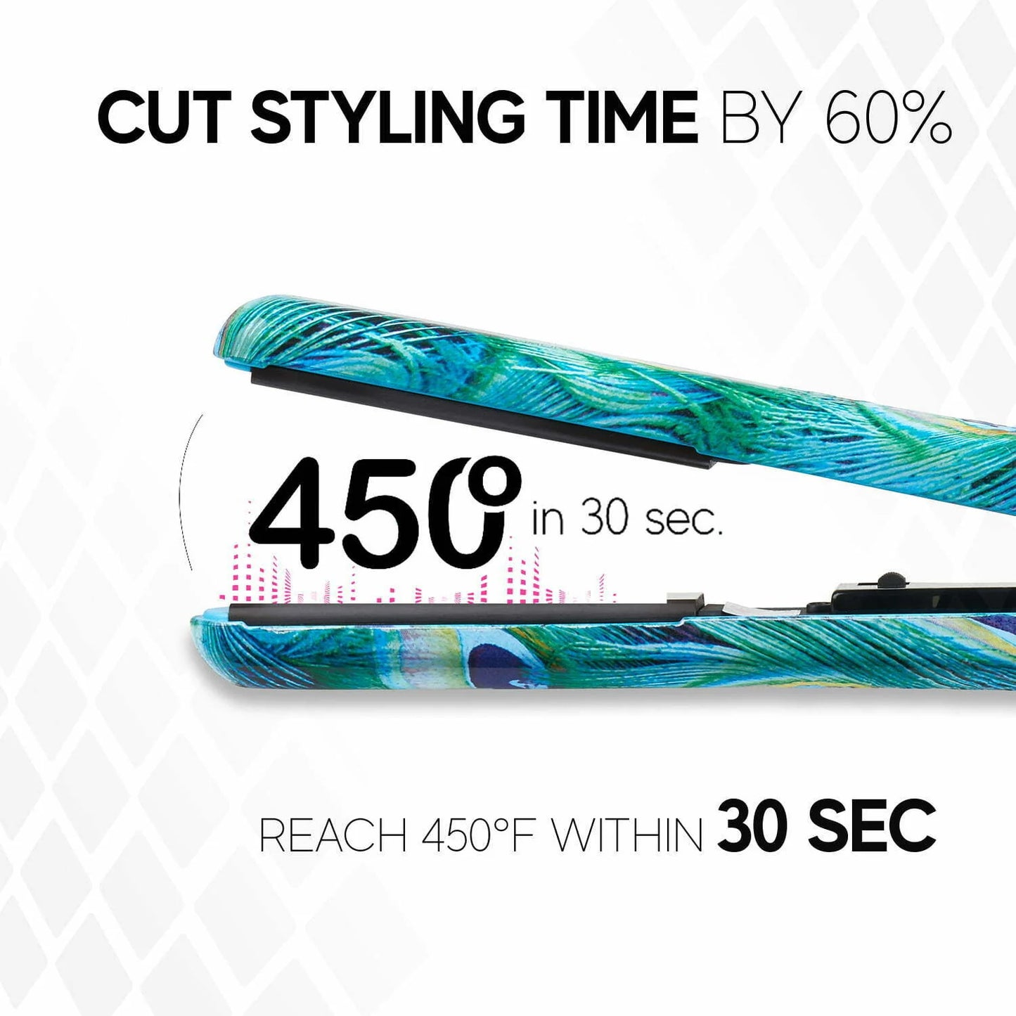 Original Ceramic Iron|Hair Straightener Curler 2 in 1|450° 1.25 Inch