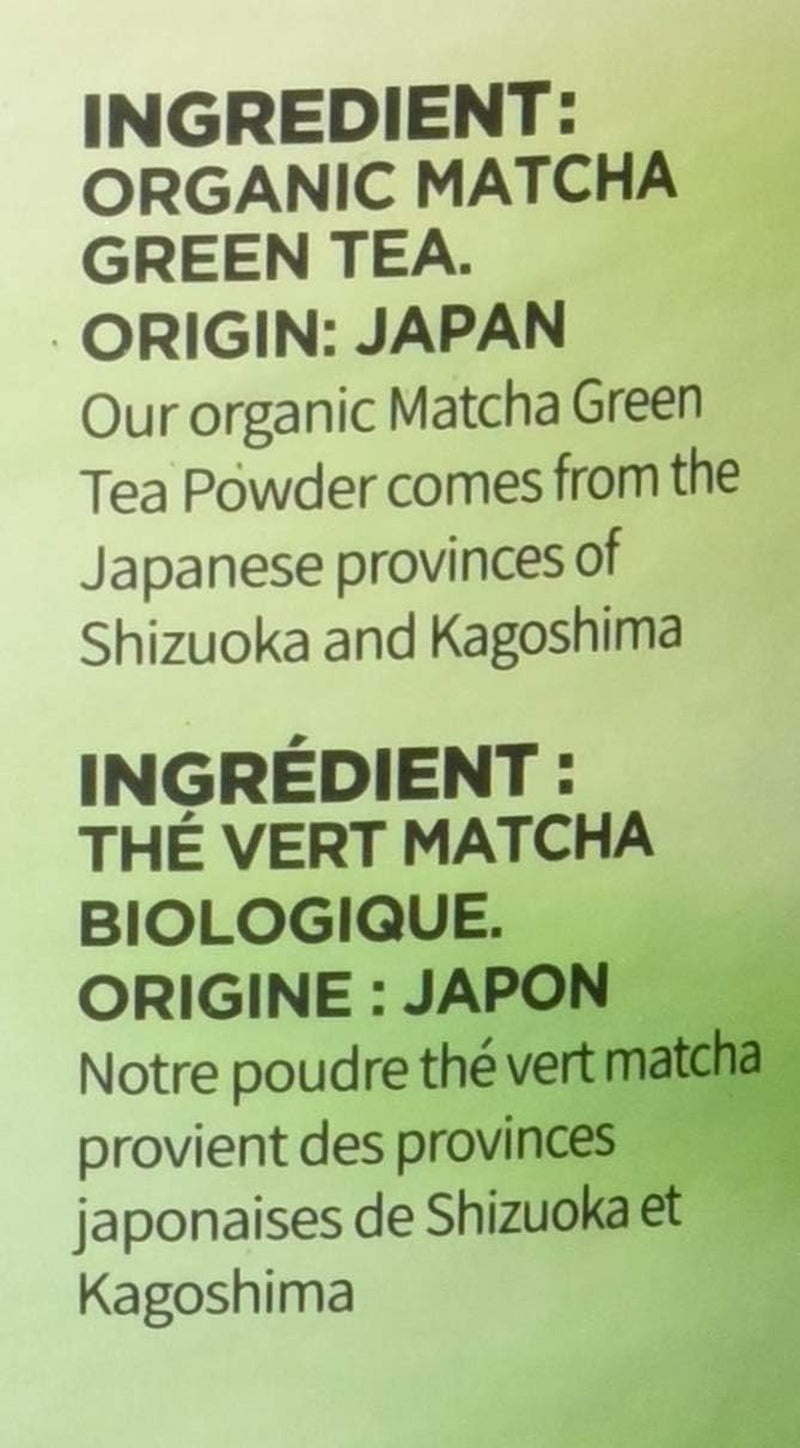 Organic Japanese Matcha Green Tea Powder, Non-Gmo, Vegan, Gluten-Free, Kosher 250G