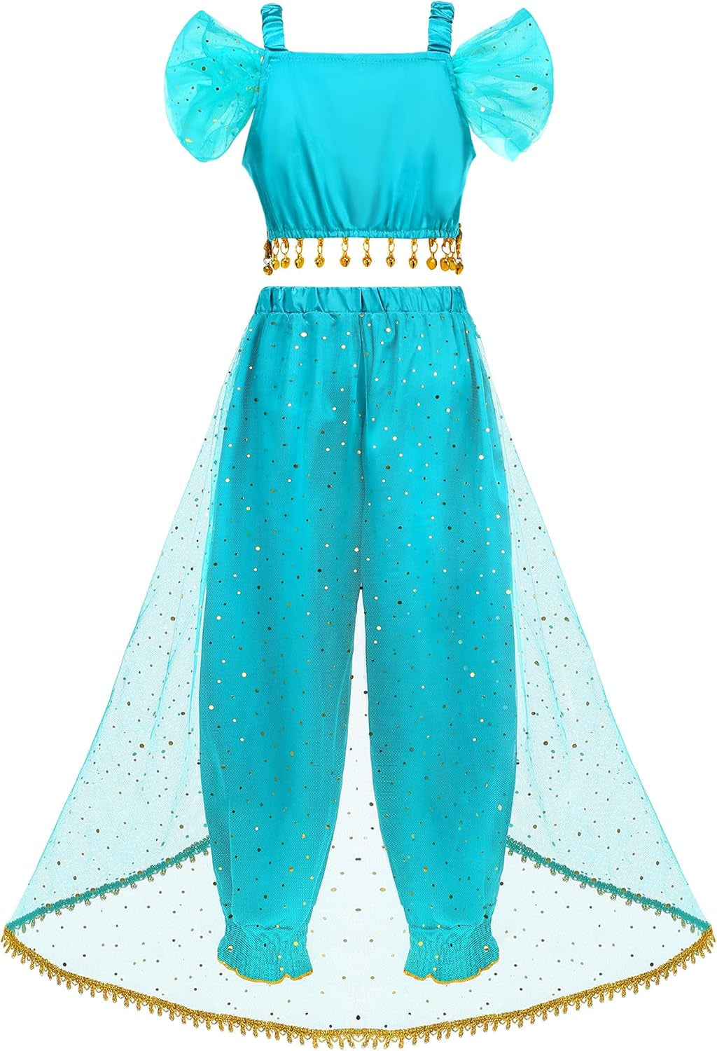 Princess Costume for Girls Kids Arabian Princess Fancy Dress up for Halloween Birthday Cosplay Party Carnival