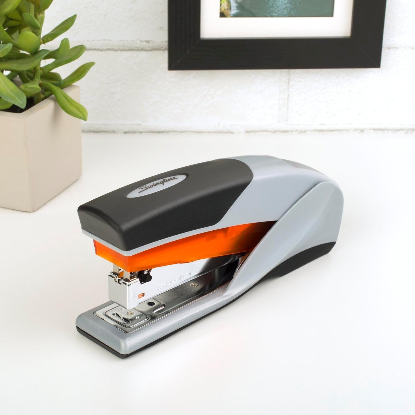 Stapler, Optima 25 Reduced Effort, 50% Easier, Full Strip - 25 Sheets, Black/Charcoal (7471166402)