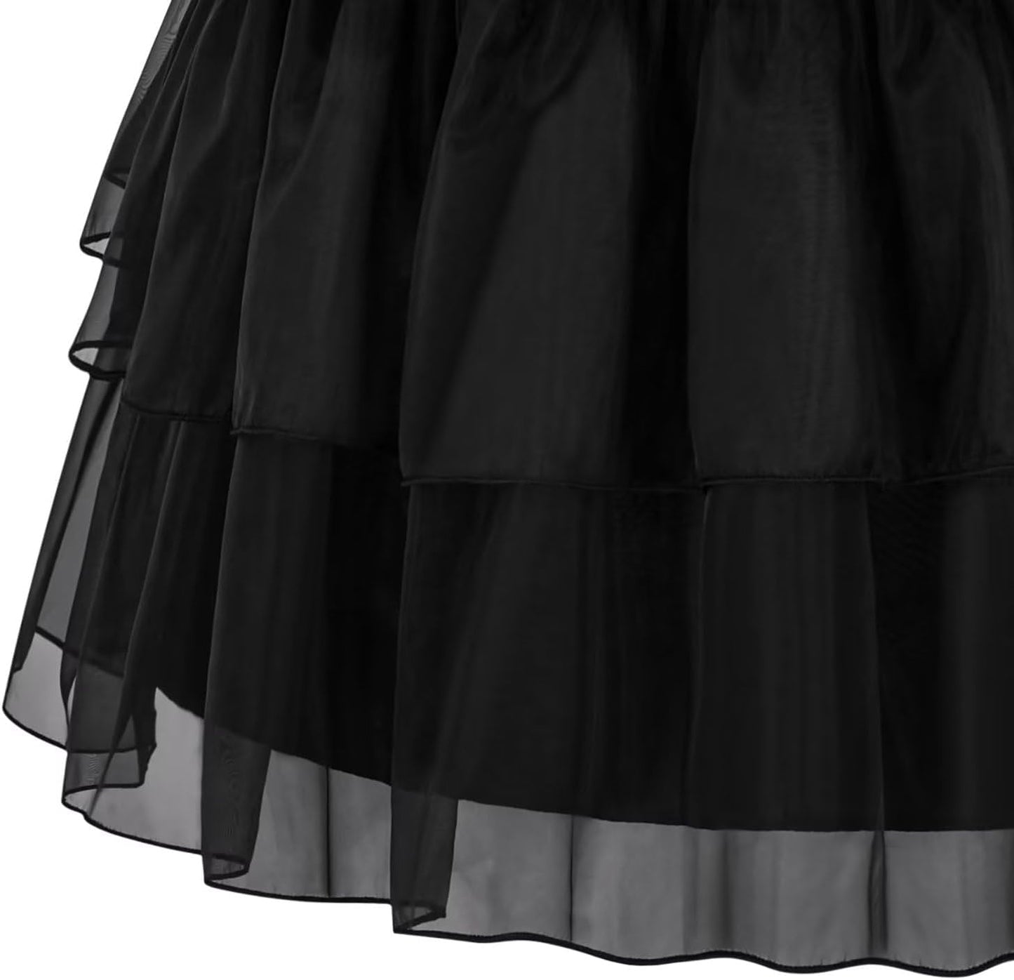 Girls Black Dress up Kids Family Costumes School Rave Halloween Cosplay Party Outfit with Wig Socks Belt