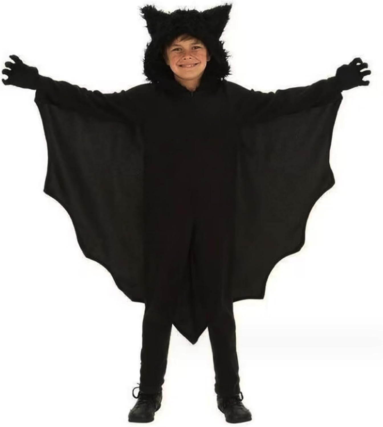 Halloween Costume Bat Costume for Kids 5-6 Years Old Costume Kids Hooded Bat Breathable Integrated Zipper Halloween Costumes