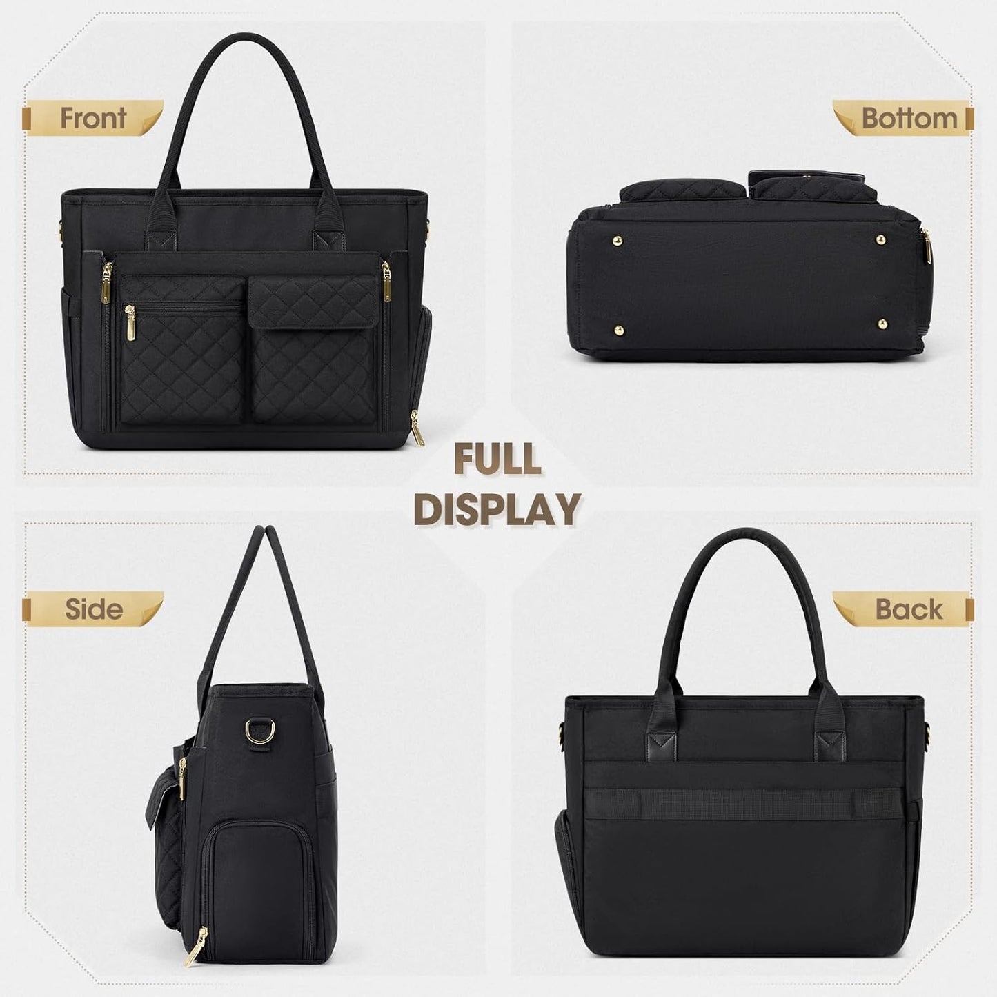 Teacher Tote Bag with Lunch Compartment 15.6 Inch Laptop Bag for Women Large Work Bags Nurse Bag Laptop Briefcase