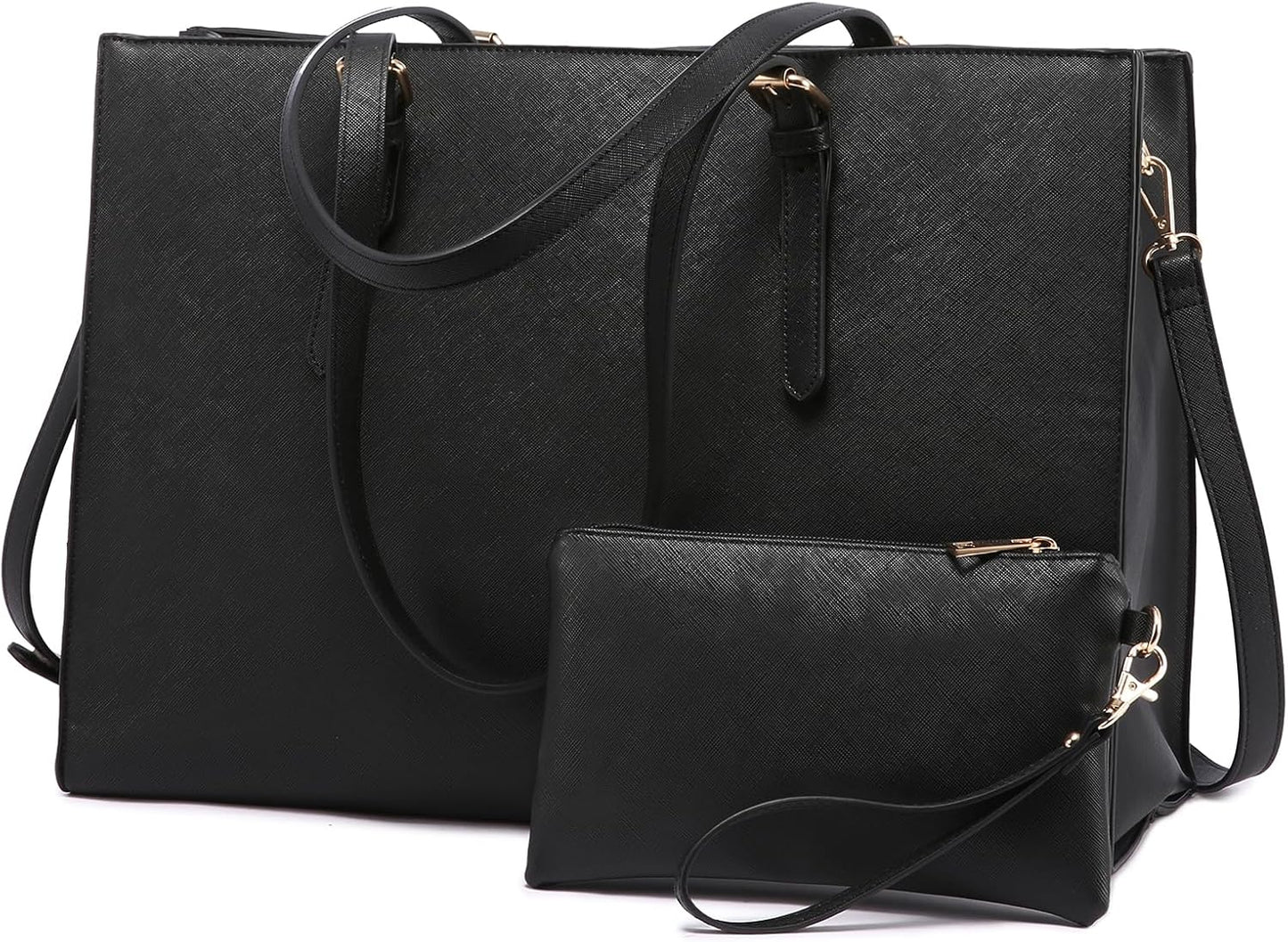 Laptop Bag for Women Computer Tote Bag Handbag Shoulder Bag Purse Business Work Briefcase Travel Bag, 15.6-Inch