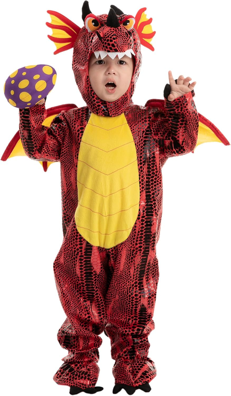 Toddler Dinosaur Costume Kids Dragon Costume with Wings Eggs for Unisex Baby Halloween Dress up Party
