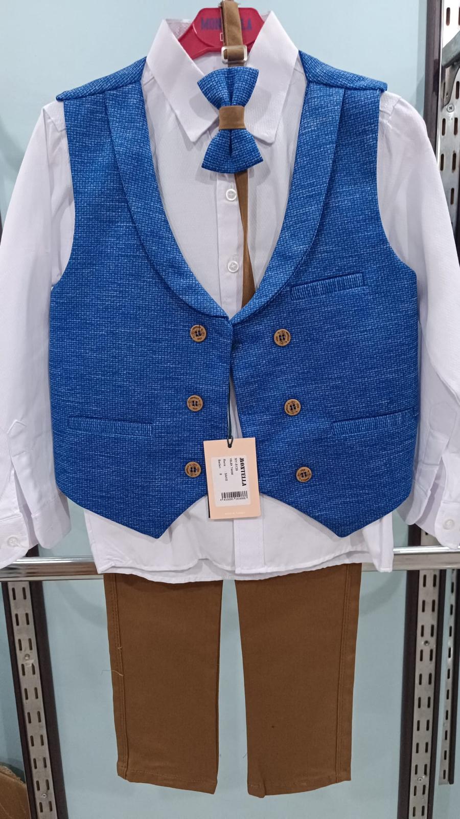 💙 Ensemble "Ciel Élégant" – Charme et Distinction pour Petits Messieurs - EEGT