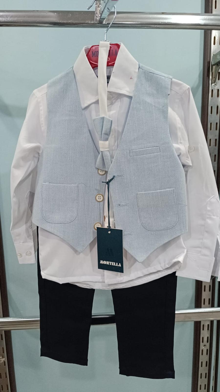 💙 Ensemble "Ciel Élégant" – Charme et Distinction pour Petits Messieurs - EEGT
