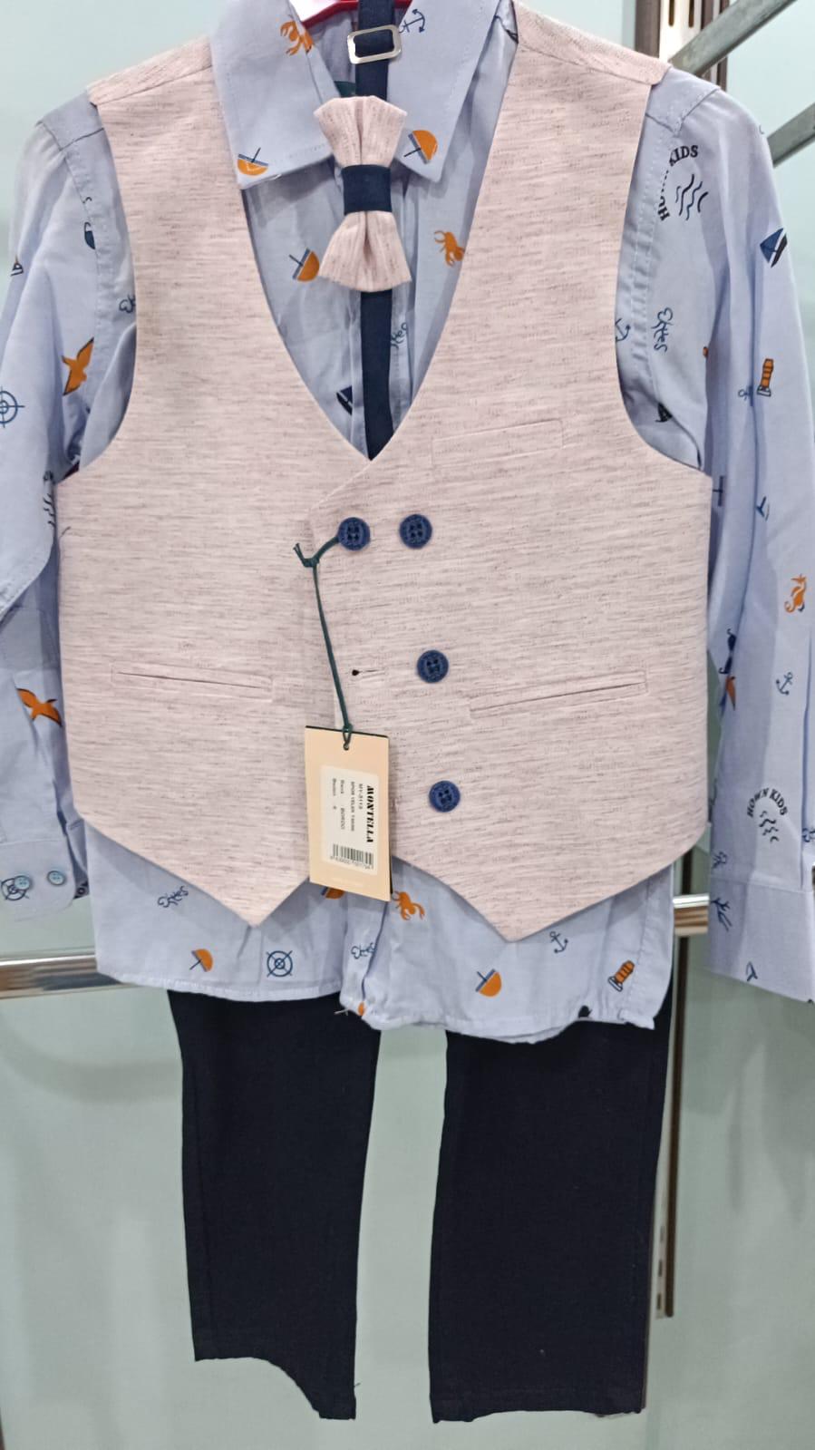 💙 Ensemble "Ciel Élégant" – Charme et Distinction pour Petits Messieurs - EEGT