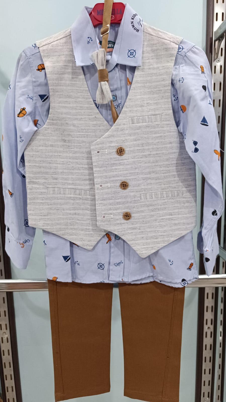 💙 Ensemble "Ciel Élégant" – Charme et Distinction pour Petits Messieurs - EEGT