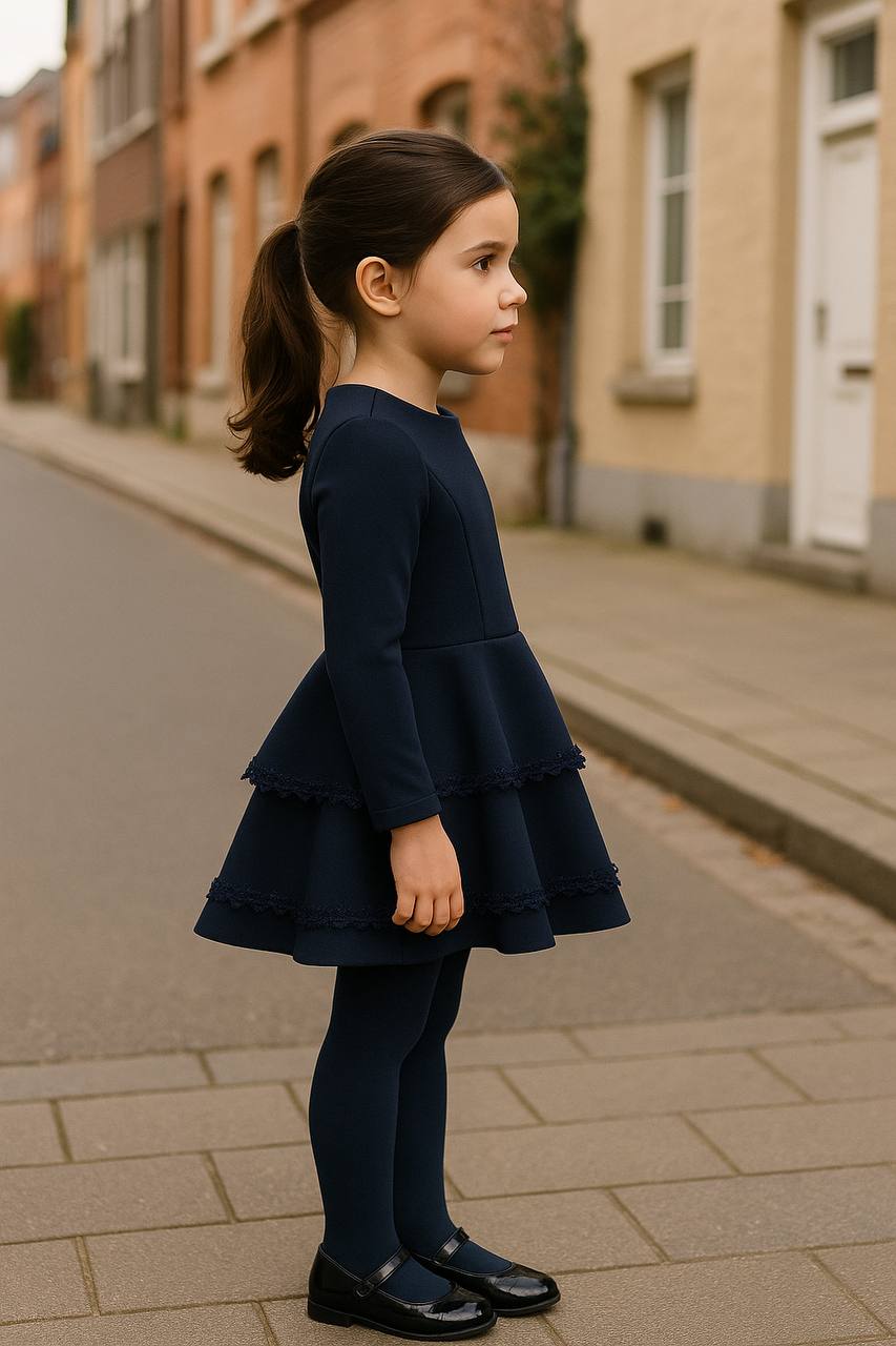 💙 Robe Fille "Étoile Nocturne" – Élégance discrète et charme intemporel - REFT