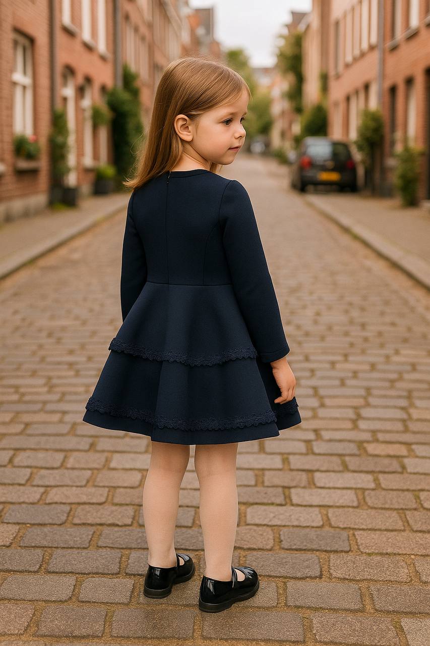 💙 Robe Fille "Étoile Nocturne" – Élégance discrète et charme intemporel - REFT