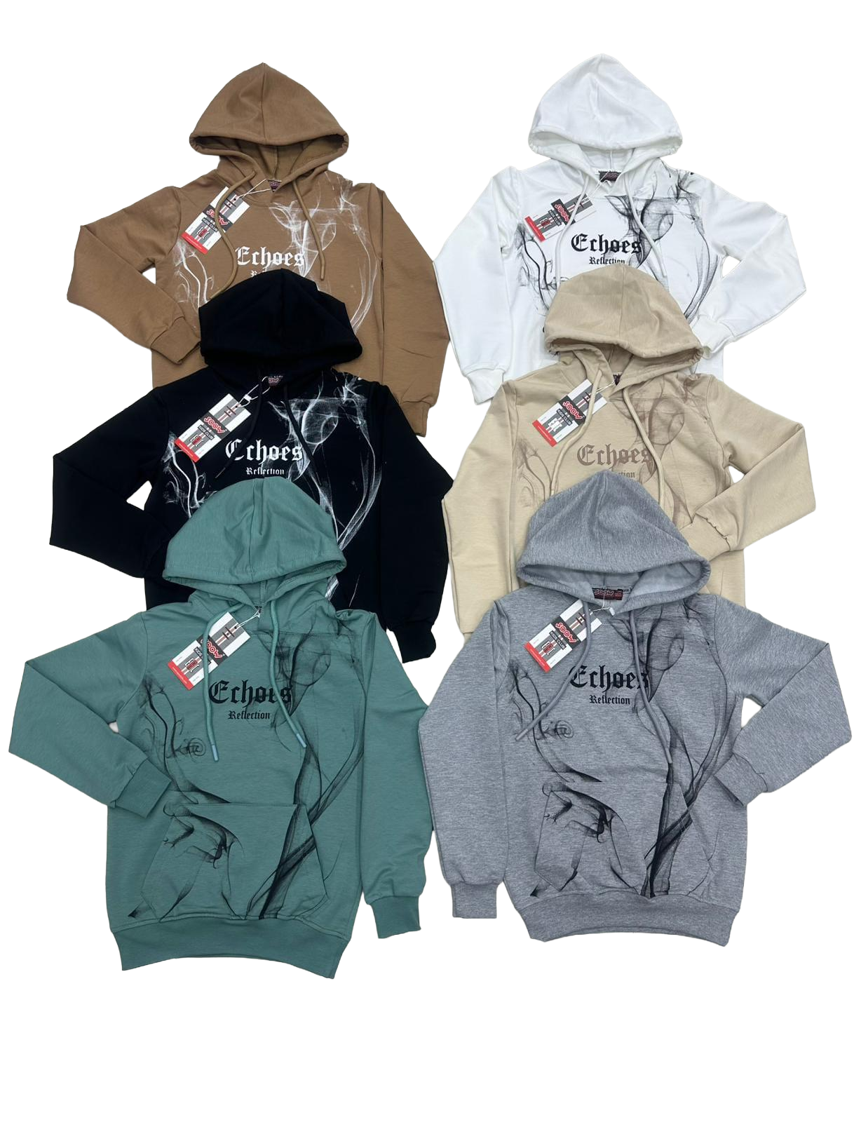 🌲 Sweatshirt à capuche "Echoes" – L’appel du silence urbain - HEGT