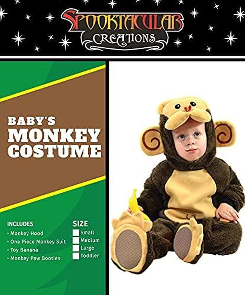Halloween Toddler Monkey Costume Set with Toy Banana for Baby Halloween Dress Up