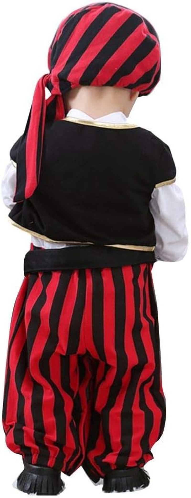 Toddler Baby Pirate Costume for Halloween Captain Stinker Infant Party Costume Set 12M-6T