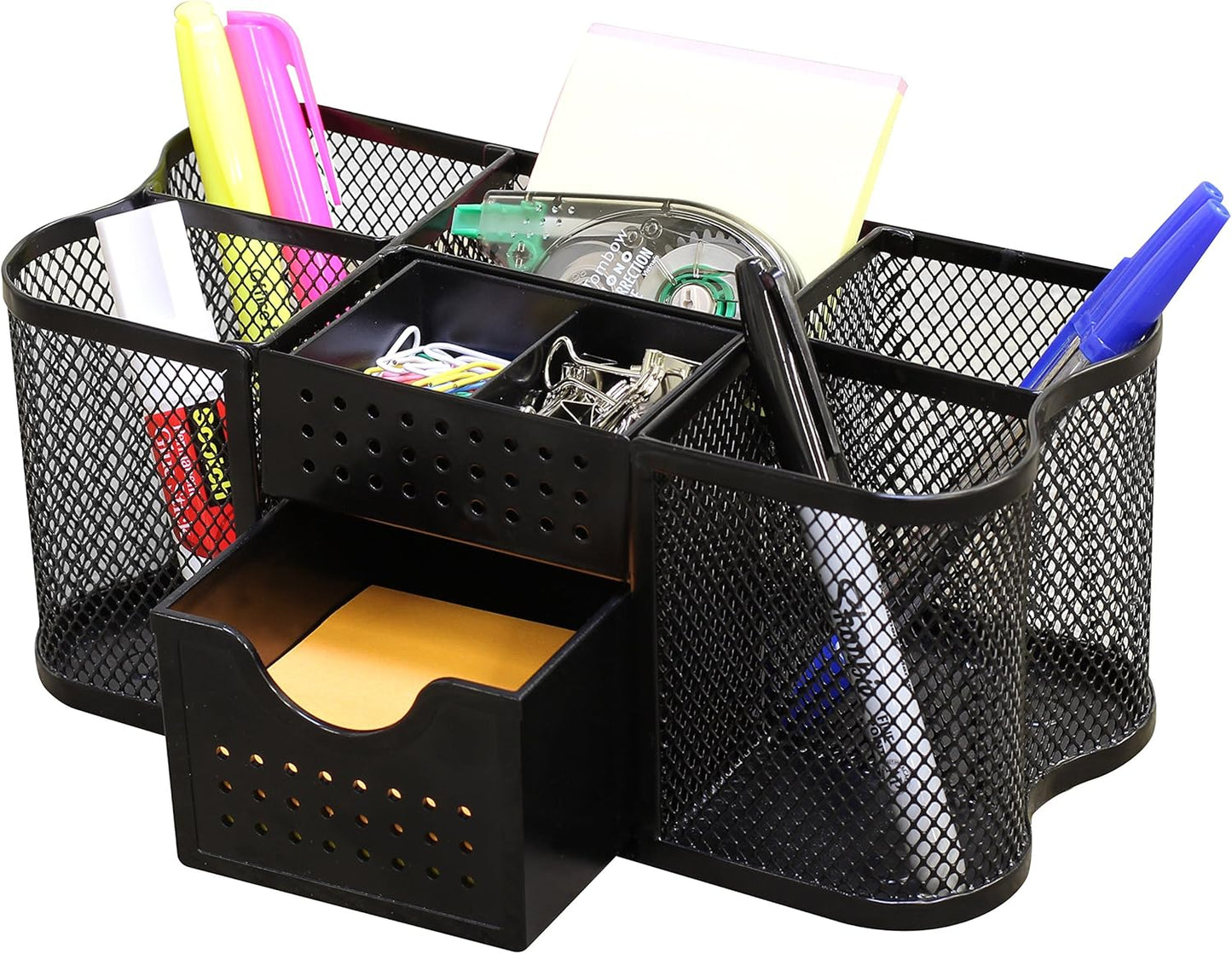 Decobrothers Desk Organizers Pencil/Pen Holder Caddy Storage Accessories for Office, Black