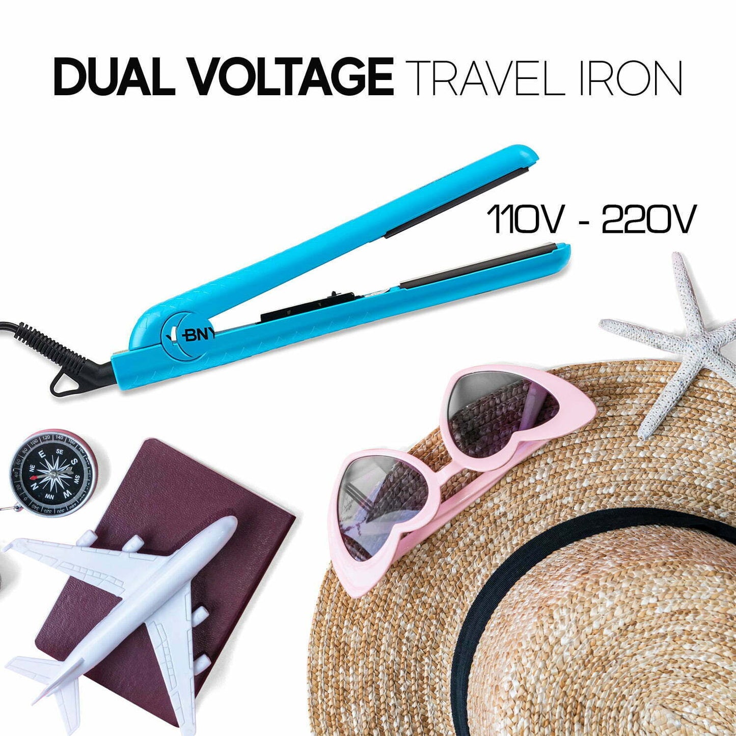 Original Ceramic Iron|Hair Straightener Curler 2 in 1|450° 1.25 Inch