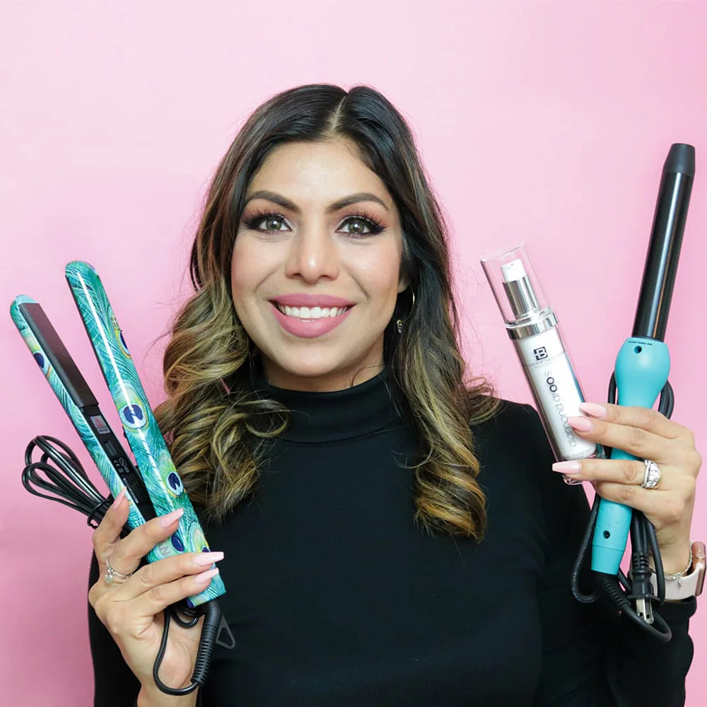Original Ceramic Iron|Hair Straightener Curler 2 in 1|450° 1.25 Inch