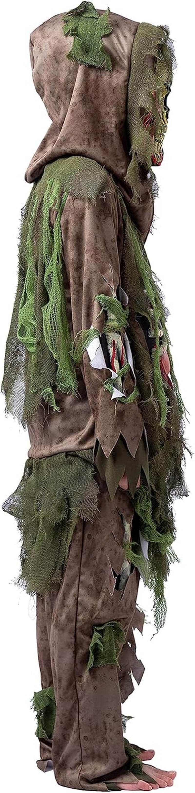 Swamp Deluxe Skeleton Living Dead Zombie Costume for Halloween Kids Monster Role-Playing