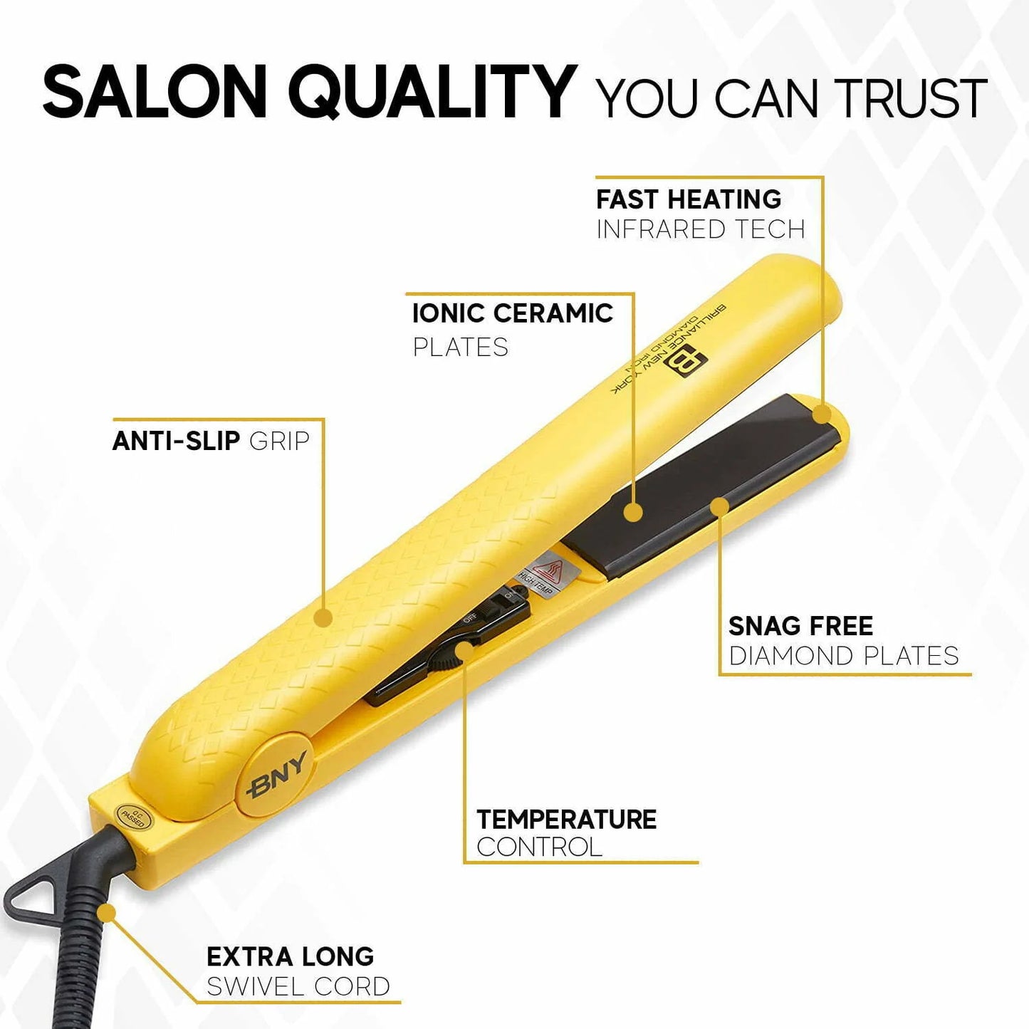 Original Ceramic Iron|Hair Straightener Curler 2 in 1|450° 1.25 Inch