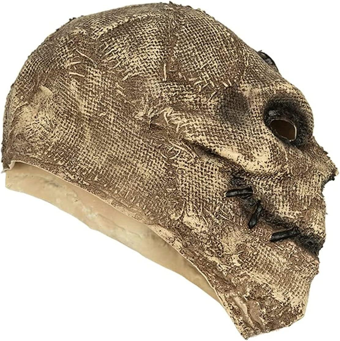 Ghostface Mask, Unisex Retro Old Scary Skull Halloween Mask Cosplay Horrible Head Full Face Latex Helmet Creepy Costume Prop