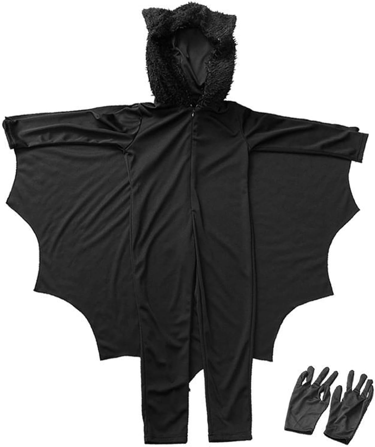 Halloween Costume Bat Costume for Kids 5-6 Years Old Costume Kids Hooded Bat Breathable Integrated Zipper Halloween Costumes