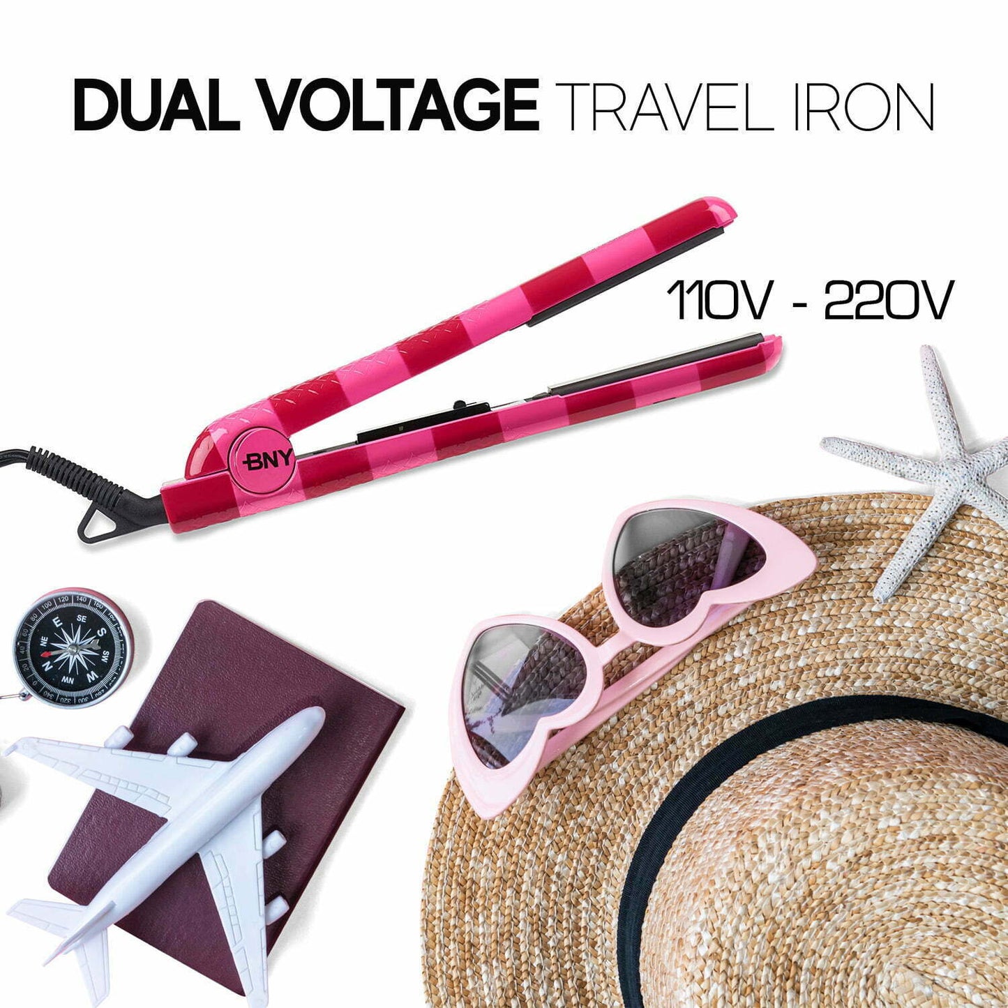 Original Ceramic Iron|Hair Straightener Curler 2 in 1|450° 1.25 Inch