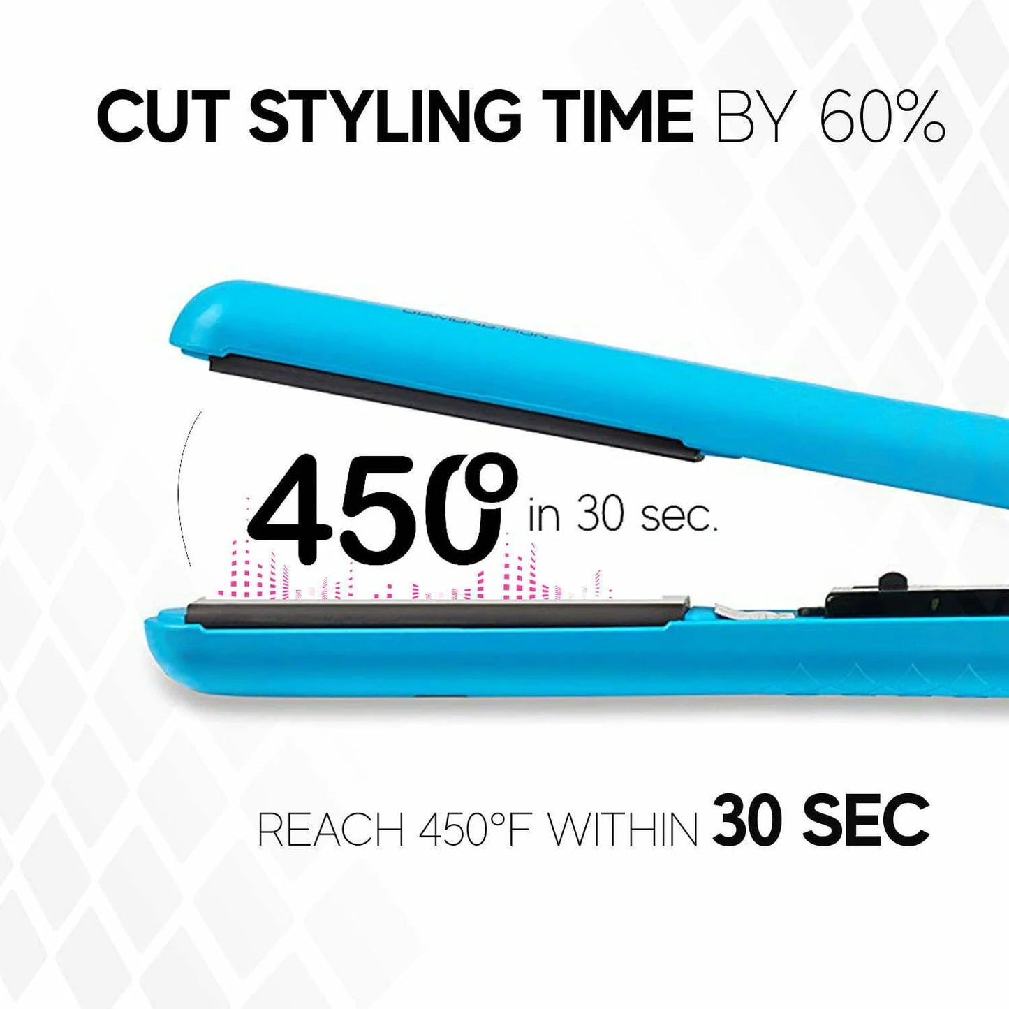 Original Ceramic Iron|Hair Straightener Curler 2 in 1|450° 1.25 Inch