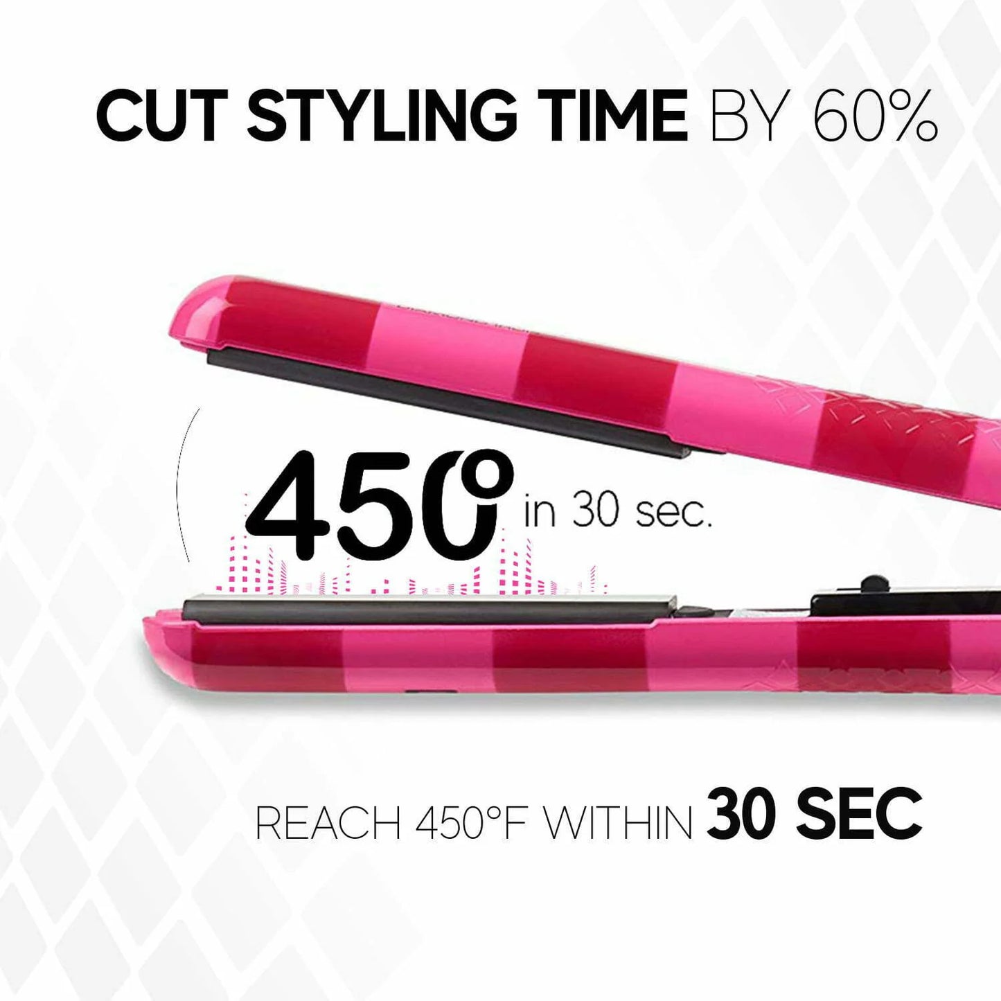 Original Ceramic Iron|Hair Straightener Curler 2 in 1|450° 1.25 Inch