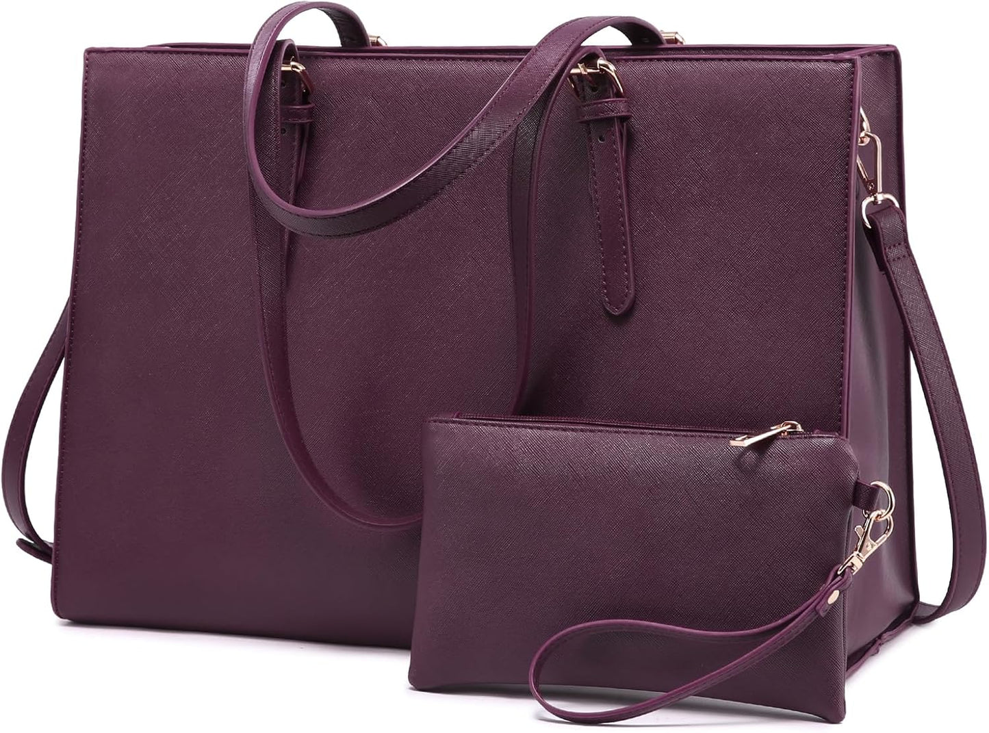 Laptop Bag for Women Computer Tote Bag Handbag Shoulder Bag Purse Business Work Briefcase Travel Bag, 15.6-Inch