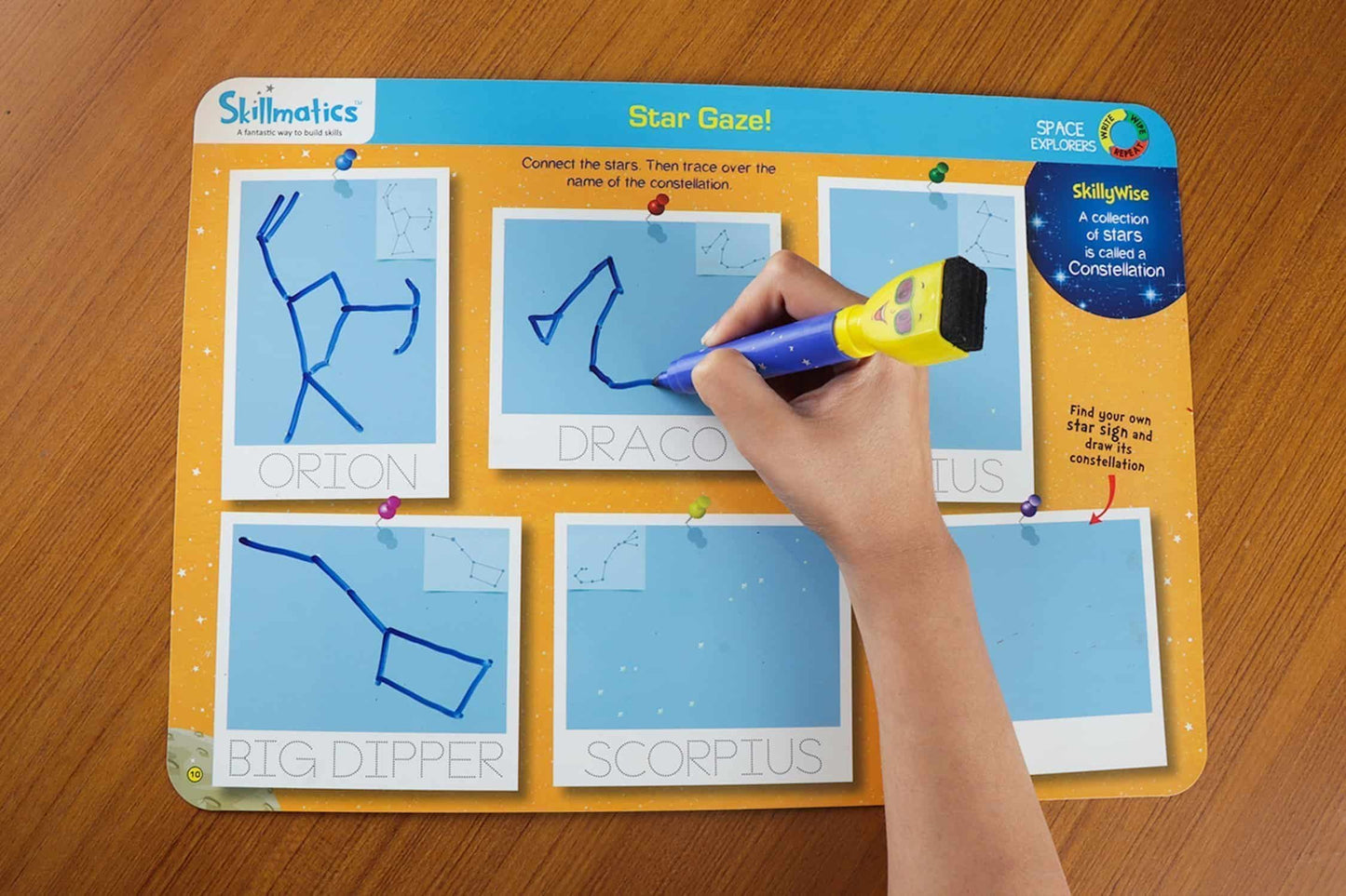 Skillmatics Space Explorers - Teach Kids About Space - Write & Wipe Educational Games for Children