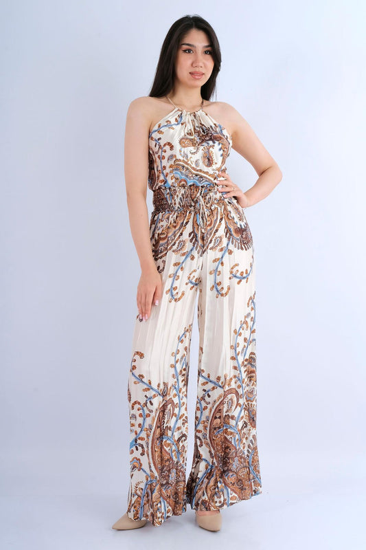 Pantalon Palazzo Imprimé Baroque — vue de face