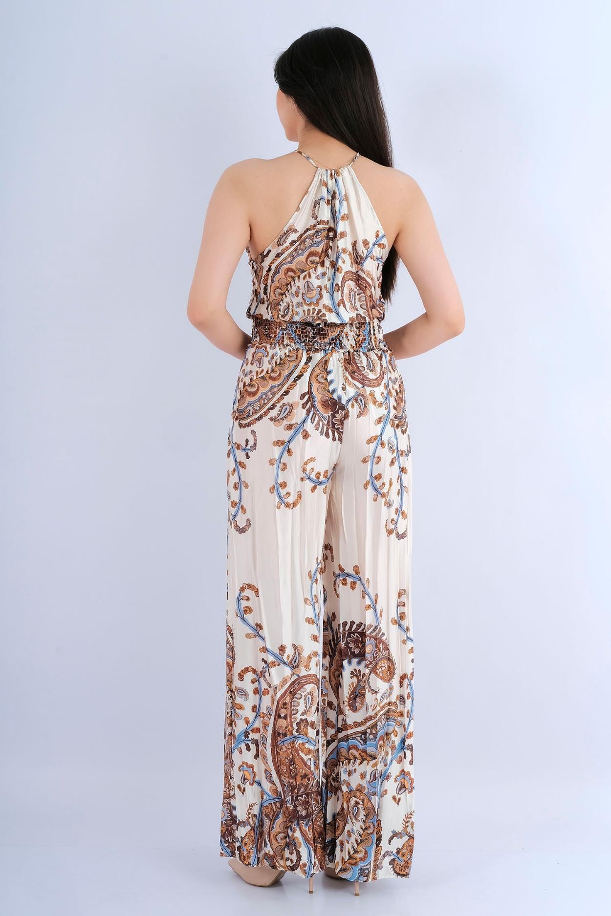 Pantalon Palazzo Imprimé Baroque — vue de dos