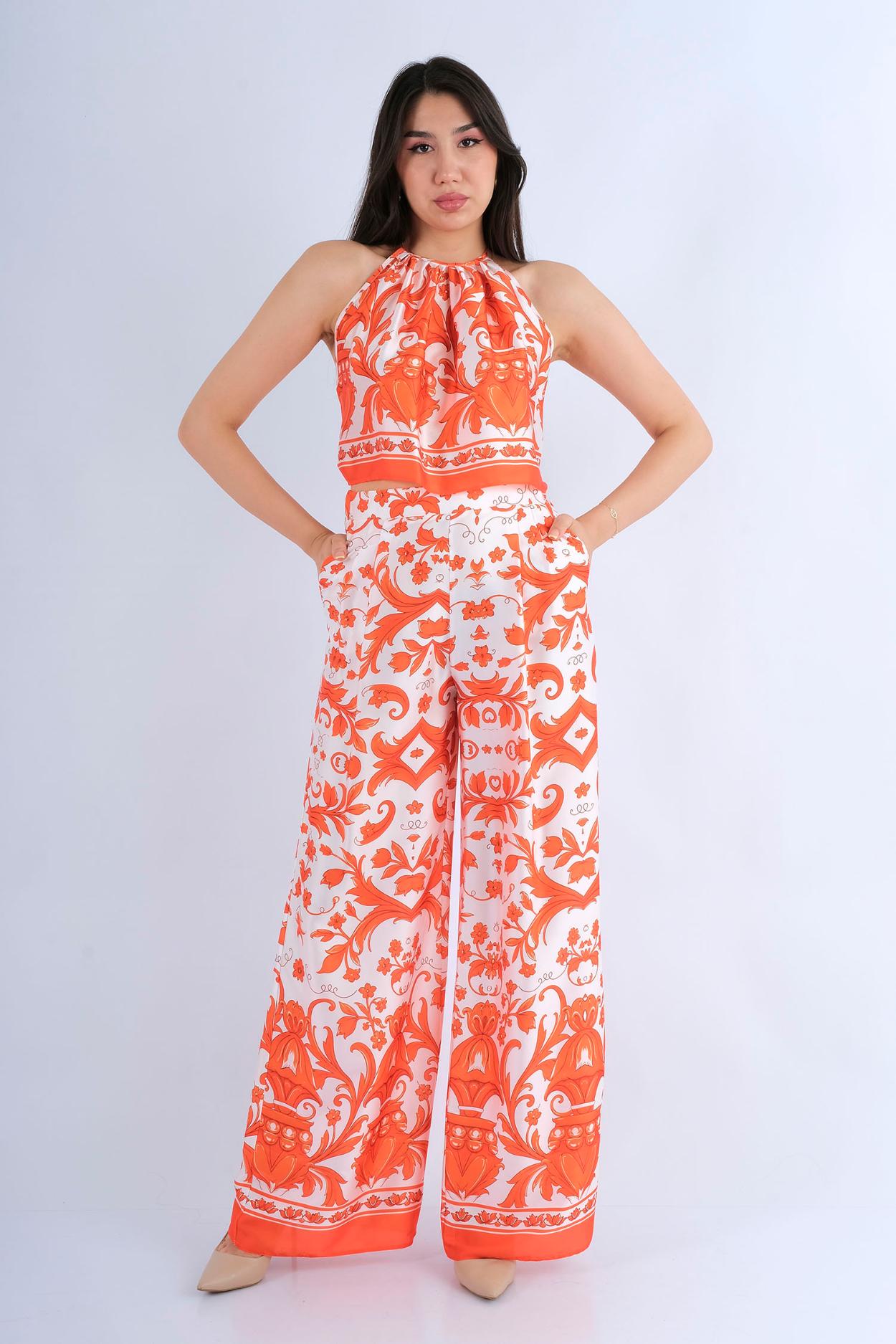 Pantalon Palazzo Imprimé Baroque — vue de face