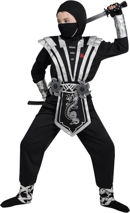 Ninja Deluxe Costume Set with Foam Accessories Toys for Kids Kung Fu Outfit Halloween