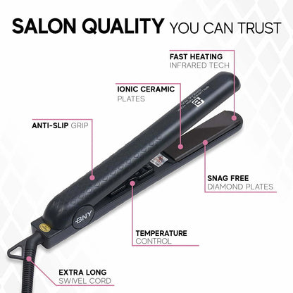 Original Ceramic Iron|Hair Straightener Curler 2 in 1|450° 1.25 Inch