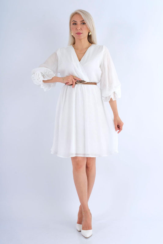 Ensemble deux pièces dentelle peplum - vue avant