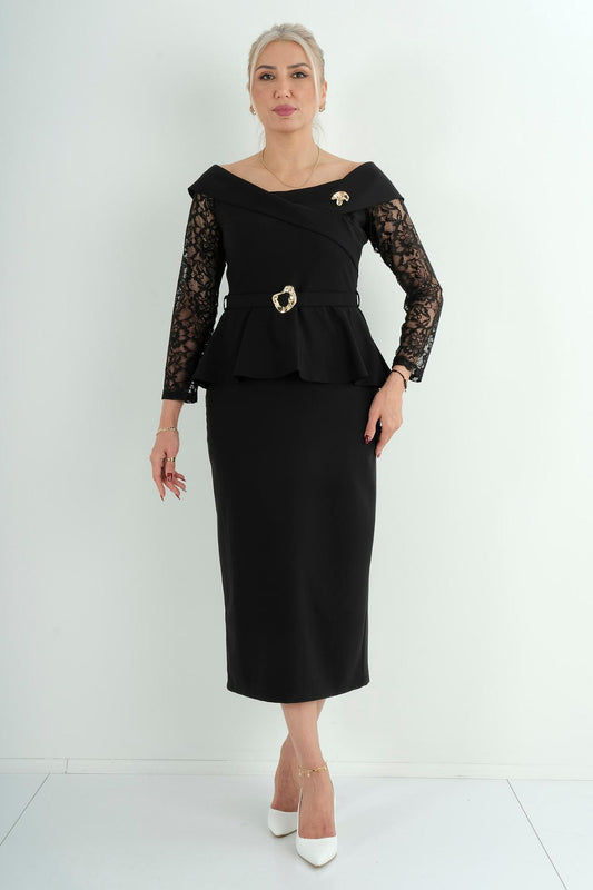 Robe midi sans manches à ceinture nouée - vue avant