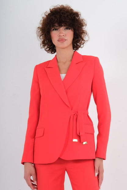Blazer Sans Manches Double Boutons Dorés — vue de face