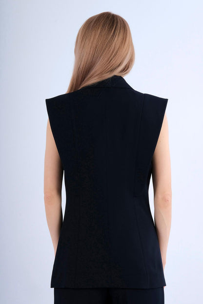 Blazer Oversize Manches Drапées — vue de profil