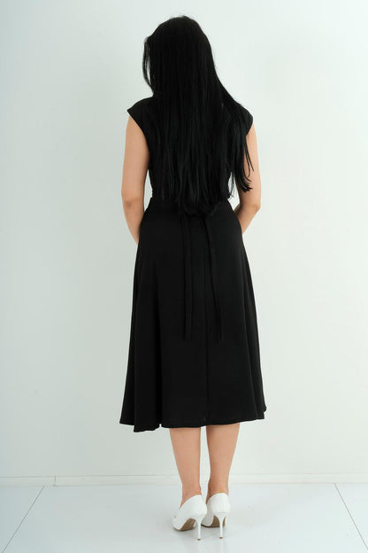 Robe midi fluide sans manches - vue arrière