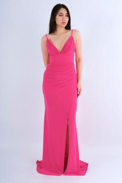 Robe Florale Rose corset brodé - vue de face